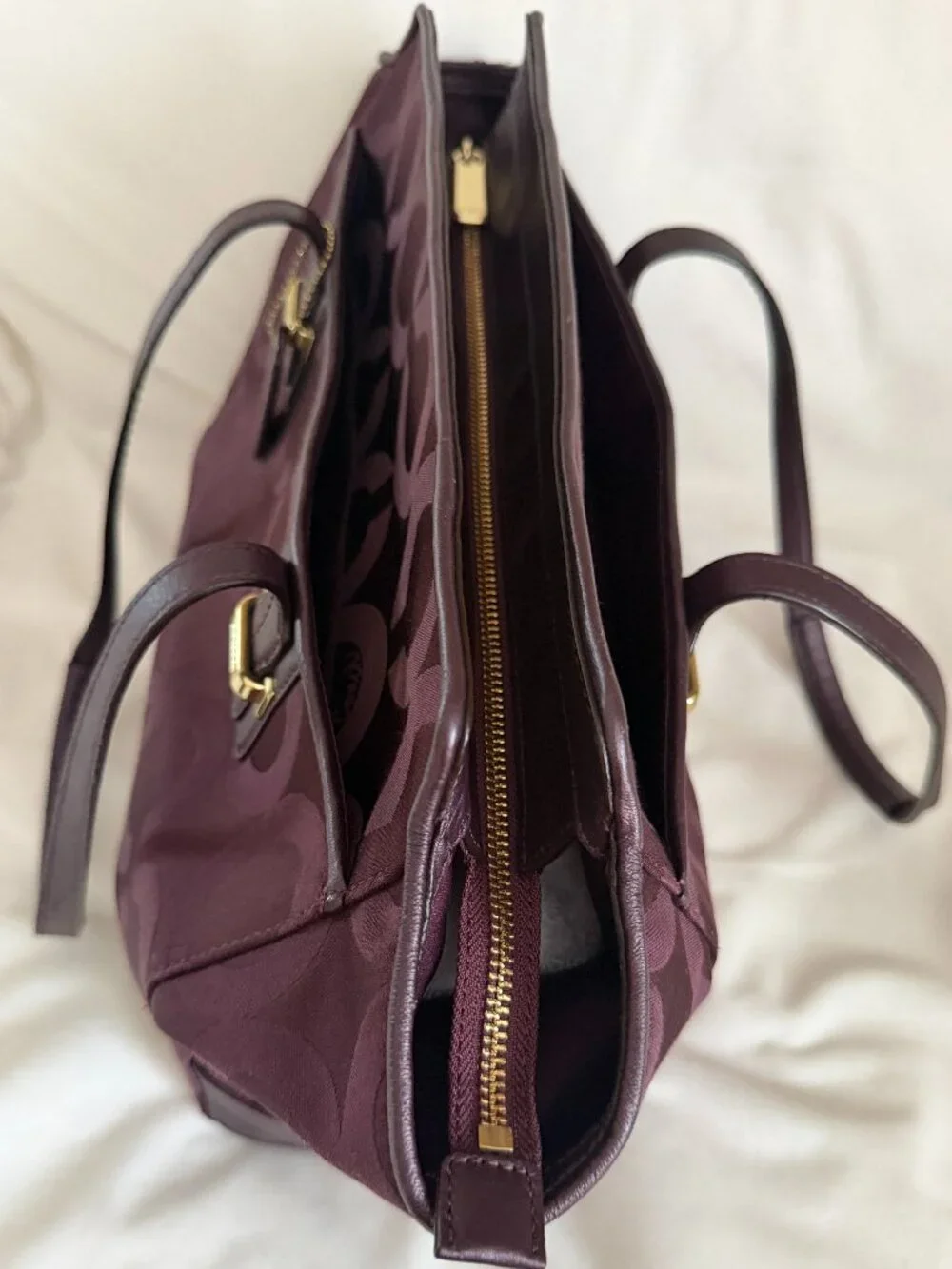 Coach Taylor Op Art Alexis Eggplant Purple Women's Bag G1369-F25501